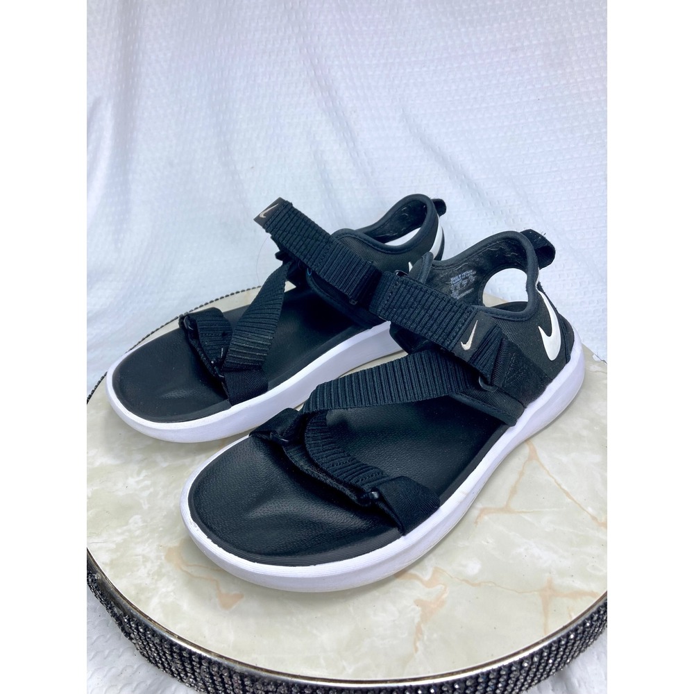 Nike Vista Strappy Sport Casual Sandals Women 10 Black White Adjustable Outdoor - Picture 6 of 14
